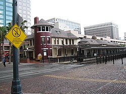 South Florida Railroad's historic Church Street Station in 2014. It now serves SunRail trains. SunRail Church Street.jpg