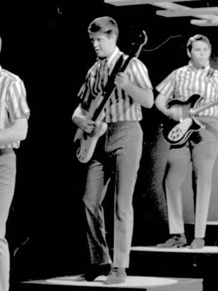 Wilson performing "Dance, Dance, Dance" with the Beach Boys at NBC TV studio, December 18, 1964