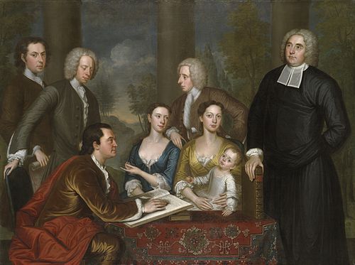 A group portrait of Berkeley and his entourage by John Smibert