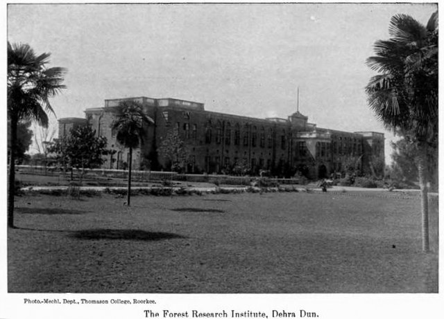 Main Building of Doon in 1917, when it was part of the Forest Research Institute.