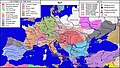 First Bulgarian Empire (681–1018 AD) and Byzantine Empire (286/395–1453 AD) in 927 AD.