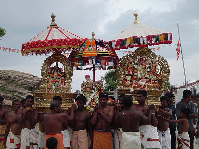 Procession of Koneswaram idol pooja in Trincomalee city