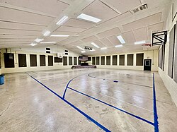 The interior of a community center in Brasstown, North Carolina The interior of a community center in Brasstown, North Carolina.jpg