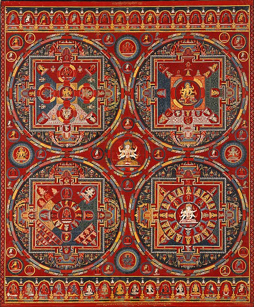 File:Tibetan, Central Tibet, Tsang (Ngor Monastery), Sakya order - Four Mandalas of the Vajravali Series - Google Art Project.jpg