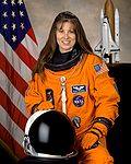 Tracy Caldwell, una astronauta amb el seu casc