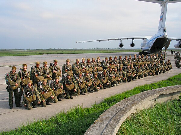 RVVDKU cadets before a parachute jump, 2008.