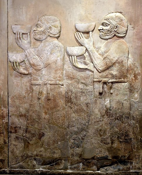 File:Tribute bearers from Urartu. From Khorsabad, Iraq, c. 710 BCE. Iraq Museum.jpg