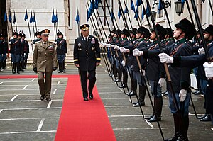 U.S. Army Chief of Staff Gen. Ray Odierno, right, reviews the Italian Honor Guard with Italian Army Chief of Staff Lt. Gen. Claudio Graziano at the Italian Army Headquarters in Rome May 2, 2013 130502-A-AO884-095.jpg