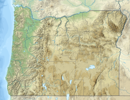 Location of Fern Ridge Reservoir in Oregon, USA.