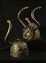 Casques de cérémonie.  Veksø, Danemark.