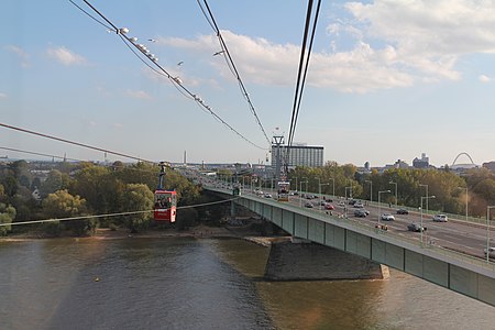 View from Rheinseilbahn Cologne