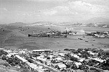 Vue de la Vallée du Tir, du port et de l'usine SLN en novembre 1942.