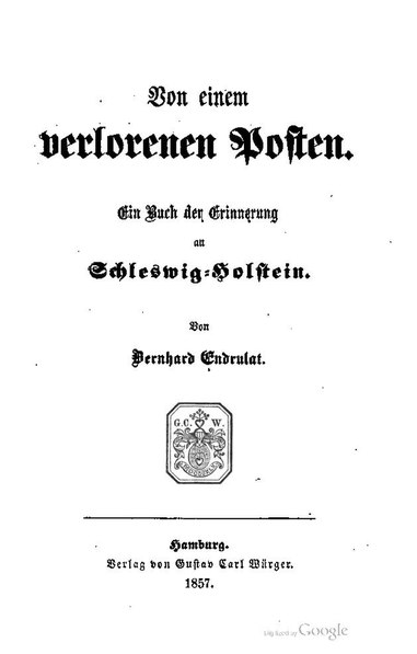 Datei:Von einem verlorenen Posten-Bernhard Endrulat-1857.pdf