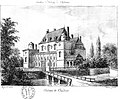 Représentation d'artiste du château de Chailvet en 1874