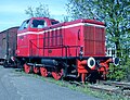 STAR locomotief DL12 "Svetlana", ex Wittlager Kreisbahn locomotief DL1 van het MaK type 400 C [4] te Veendam. [5]