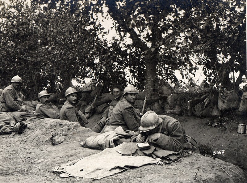 File:WWI - Battle of the Piave River - 22nd June 1918 Italian frontline trench near Candelu.jpg