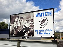 Sign in Te Kuiti. "Waitete. The home of Colin and Stan Meads". Waitete.jpg