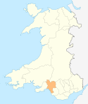 Location of the County Borough of Neath Port Talbot in Wales. Wales Neath Port Talbot locator map.svg