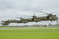 848 NAS Sea Kings landing at RNAS Yeovilton Westland Sea King HC4, UK - Navy AN1410891.jpg