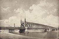 Cầu Willemsbrug năm 1878 nhìn từ hướng Noordereiland