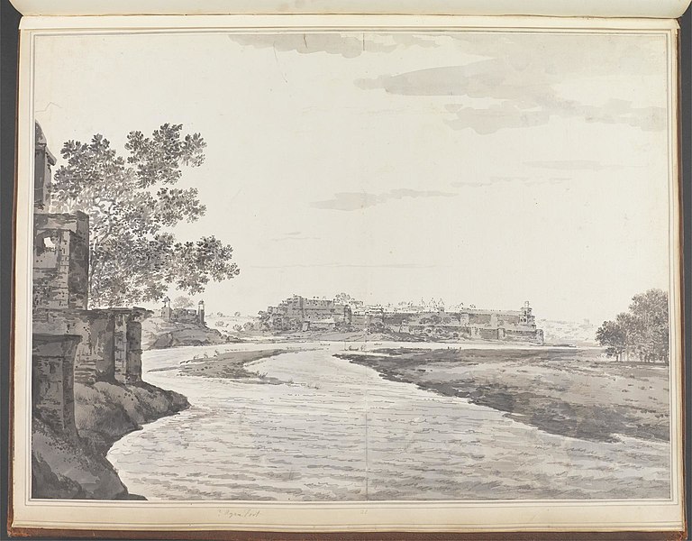 File:William Hodges - View of the Fort of Agra from the Southeast - B1978.43.1782 - Yale Center for British Art.jpg