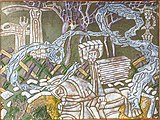 "Видіння скульптора ІІ" 1998, мідь, емаль, 30х40 см