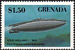 Миниатюра для Файл:Гренада 1987г 1601 USS Holland I.jpg