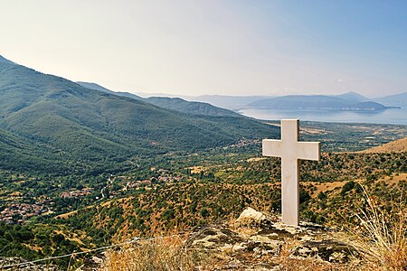 Brajčino Cross above the eponymous village, Macedonia