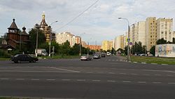 Вид от спортивной школы № 68 в сторону улицы Кирова в Люберцах