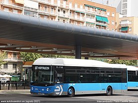 107 en el Intercambiador Plaza Castilla (Madrid) agosto 2021