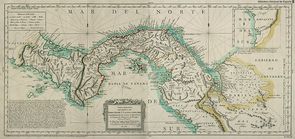 File:Cartouche in a Tierra Firme map by Lopez.jpg - Wikimedia Commons