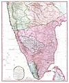 A Map of the Peninsula of India from the 19th Degree North Latitude to Cape Comorin, just after the Fourth Anglo-Mysore War which ended in 1799