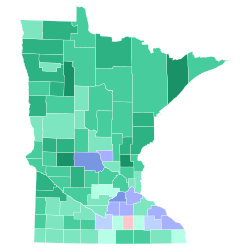 1934 United States Senate election in Minnesota results map by county.svg