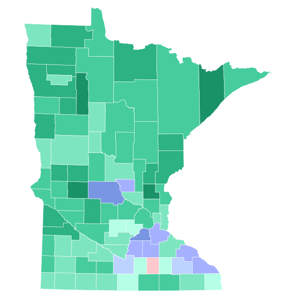 File:1934 United States Senate election in Minnesota results map by county.svg