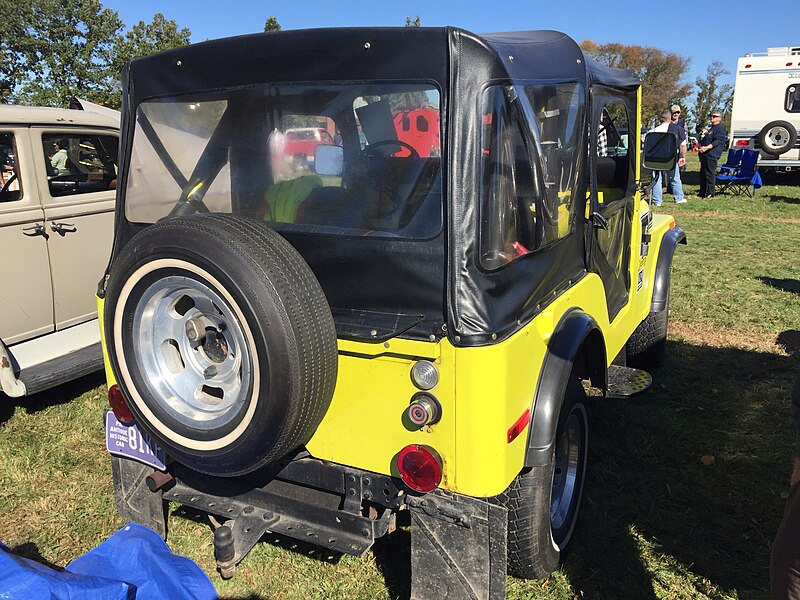 File:1974 Jeep CJ-5 Renegade V8 in yellow - all original - at 2015 AACA Eastern Regional Fall Meet 2of7.jpg