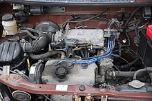 The fuel injected, 12-valve version of the F6A in a Suzuki Wagon R 1996 Suzuki Wagon R RX - F6A engine.jpg