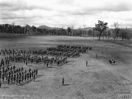 Troops from the 2/1st Battalion at Wondecla, Queensland, April 1944