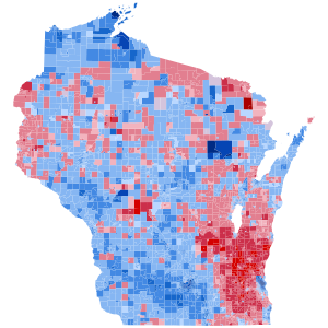 2008 Presidential Election in Wisconsin by Precinct.svg