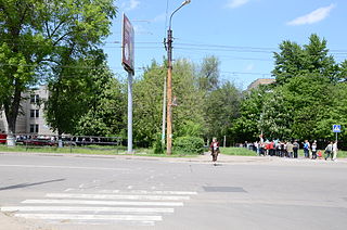 Общая длина очереди, вид с мостовой. Фото: Andrew Butko