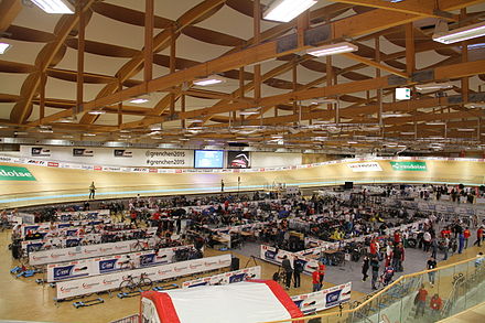 L'intérieur du Vélodrome suisse durant les Championnats.