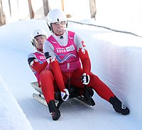 Kacper Imiołek et Łukasz Maćkała dans la compétition biplace