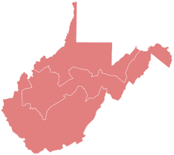 2020 West Virginia State Treasurer election results map by congressional district.svg