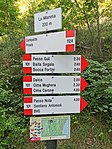 Hiking and footpath signs