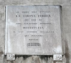 Restituzione della Corona Ferrea / The Iron Crown returned to Italy (1866).