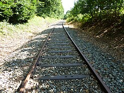 Decommissioned track near Bad Schussenried in the vicinity of the Schussenquelle in Upper Swabia