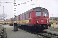 455 407 + Mittelwagen 1984 ausgemustert im Ausbesserungswerk München-Freimann