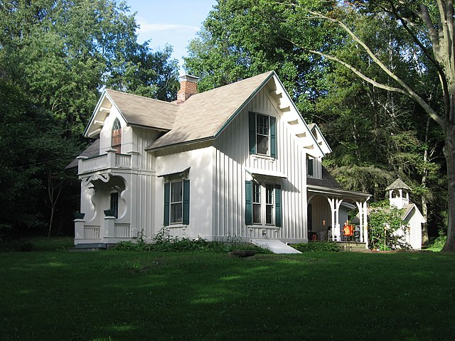 Aaron Ferrey House, Kent, Ohio, an example of Downing's Form III