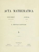 Miniatura per Acta Mathematica