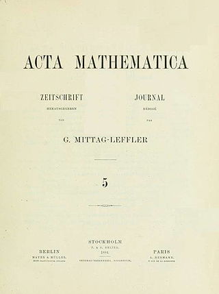 <i>Acta Mathematica</i> Academic journal