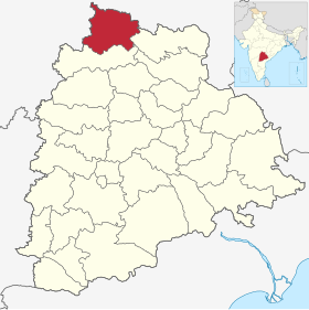 Locația districtului Adilabad